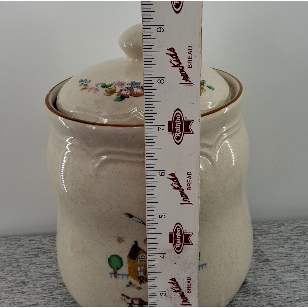 Vintage International Heartland Large 9 " tall w/Lid Canister Stoneware - Picture 9 of 11